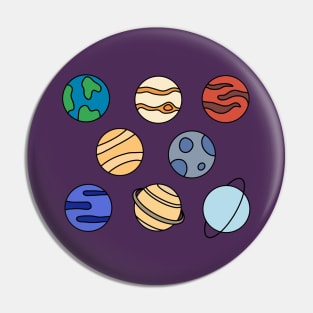 Solar System Planets Pin