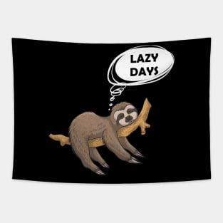 lazy days sloth funny sloth lovers t-shirt Tapestry