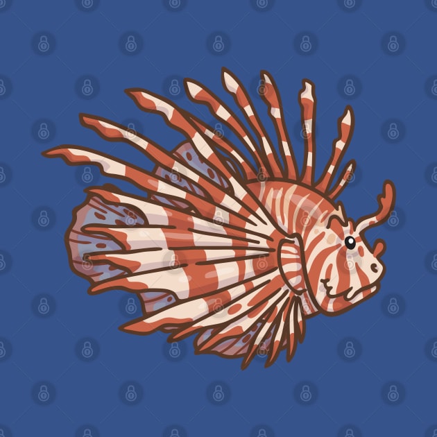 Red Lionfish by bytesizetreasure