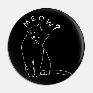 Confused Kitty Pin