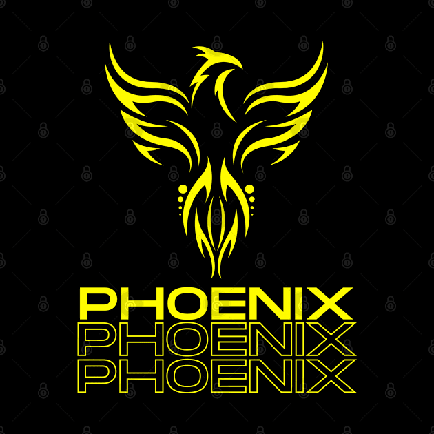 Black Modern Phoenix by ACH PAINT