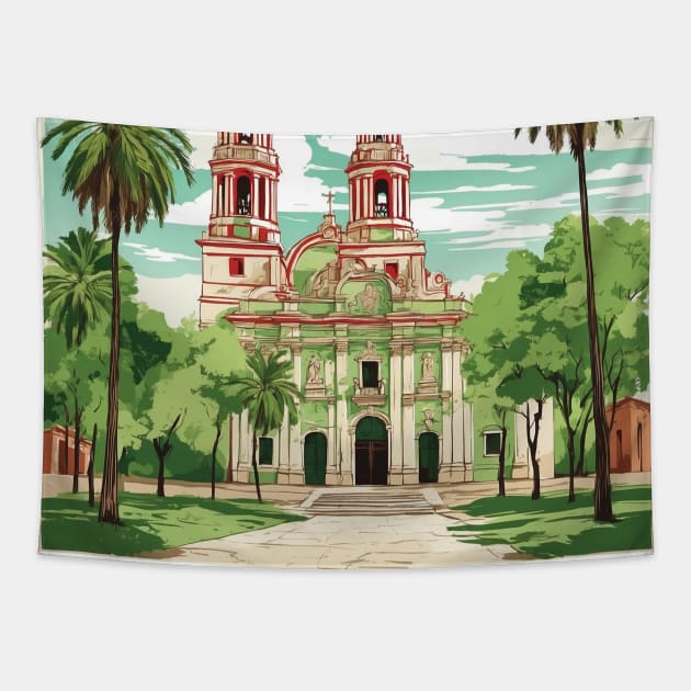 Tula Tamaulipas Mexico Vintage Tourism Travel Tapestry by TravelersGems