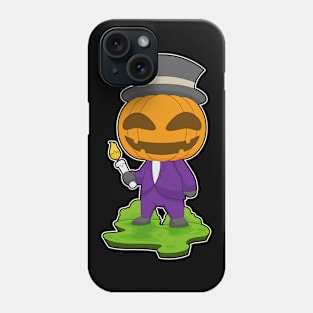 Gentleman Halloween Pumpkin Candle Phone Case