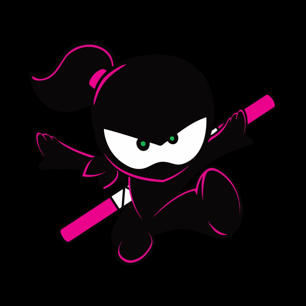 Ninja Kidz Pink by TypeTees