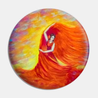 Spanish dancer in red dress Pin