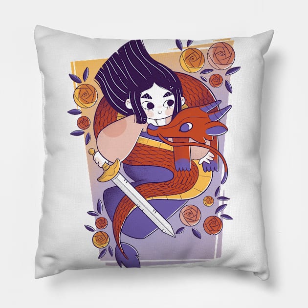 Dragon Warrior Pillow by TaylorRoss1