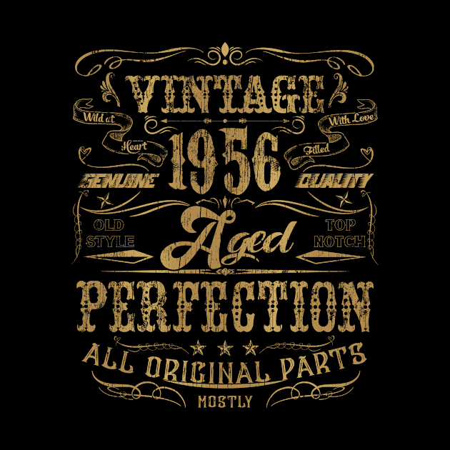 Vintage 64th birthday gift tshirt for men women Classic 1956 by TeeBlade