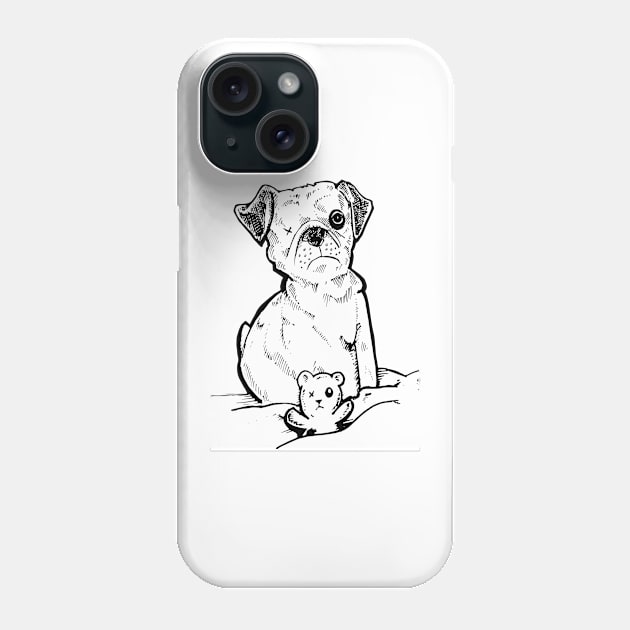 One Eyed Pug dog and his best friend Phone Case by silentrob668