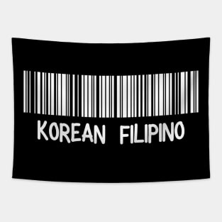 Korean Filipino - Korea, Philippines Barcode Tapestry