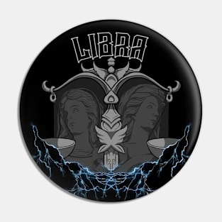 Lightning Libra (Blue) Pin