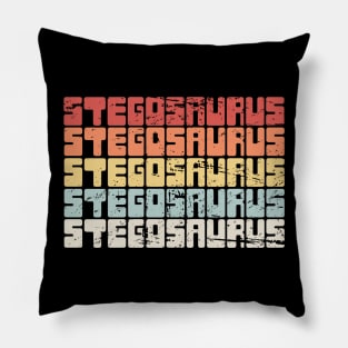 Vintage Dinosaur STEGOSAURUS Graphic Pillow