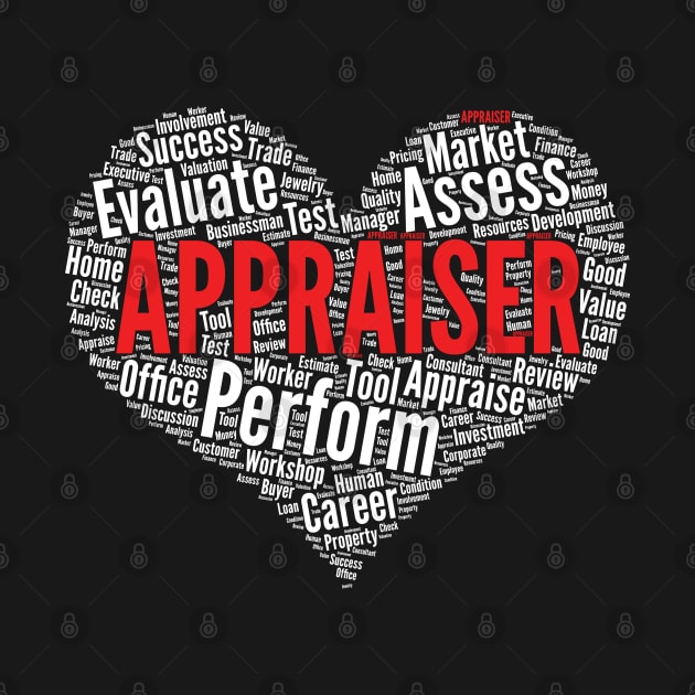 Appraiser Heart Shape Word Cloud Design Real Estate graphic by theodoros20