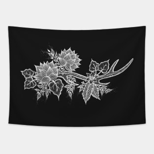 Floral antler Tapestry