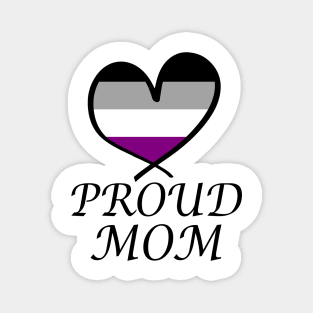 Proud Mom LGBT Gay Pride Month Asexual Flag Magnet