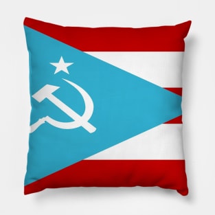 Democratic Peoples Republic of Independent Puerto Rico Flag 2ND Variation Pillow