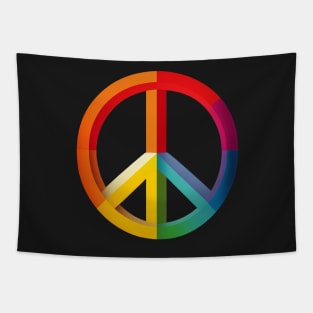 Peace Rainbow Tapestry