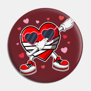 Valentines Day Dabbing Heart Pin