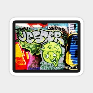 Graffiti Wall Jester West Philly Magnet