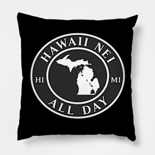 Roots Hawaii and Michigan by Hawaii Nei All Day Pillow