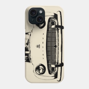 Triumph TR3 British classic car monoblock black Phone Case