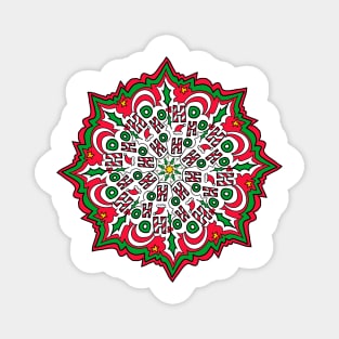 Merry Ho Ho Mandala Magnet