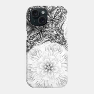 White Peony Romantic Print Phone Case