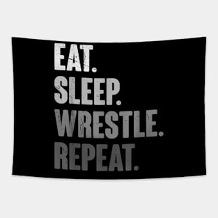 Eat Sleep Wrestle Repeat Tapestry