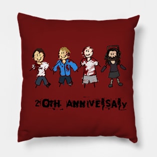 20th Anniversary Crayon Drawings Pillow