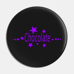 Fun Purple and White Chocolate Sticker Pin