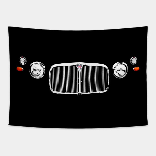 Rover P5 1960s classic car minimal grille Tapestry by soitwouldseem