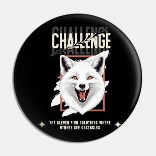 Clever Arctic Fox Pin