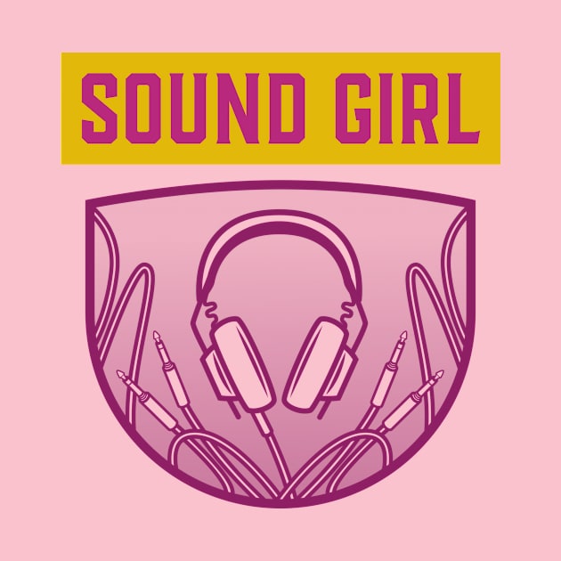 Sound Girl Pink Headphones and Cable by AudioWear