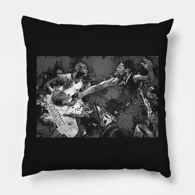 Basketball Painting Pillow by ArtShare