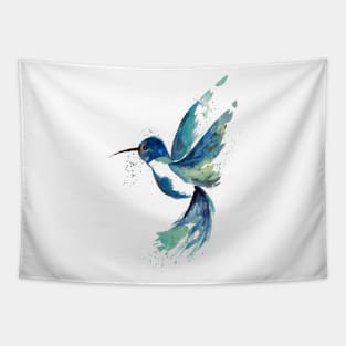 Blue Hummingbird Tapestry