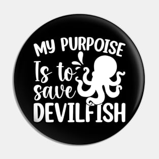 Devil Fish Devil Perch Pin