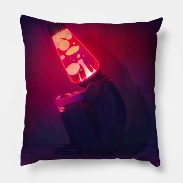 Lava Lamp Head Pillow by PHAZED