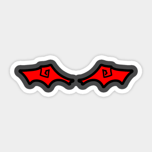 Devil with Wings - Red Sticker for Sale by grafikhooliganz