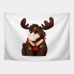 Cute Moose Drawing Tapestry