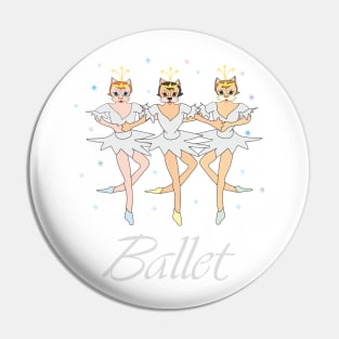 Three ballerina cats Pin
