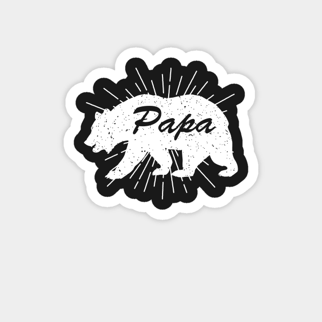 Papa Bear: Funny Gifts for Dad - Bear Lover Gifts Magnet by teemaniac