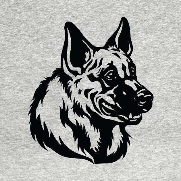 Discover German Shepherd Outline - German Shepherd - T-Shirt