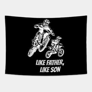 Braaap Like Father Like Son Dirt Bike Motocross Off-Roading Tapestry