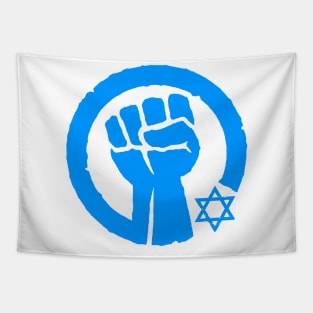 I stand with Israel - Solidarity Fist (bright blue white) Tapestry