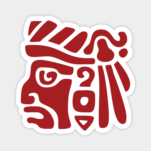 Aztec Warrior Mask Magnet by XOZ