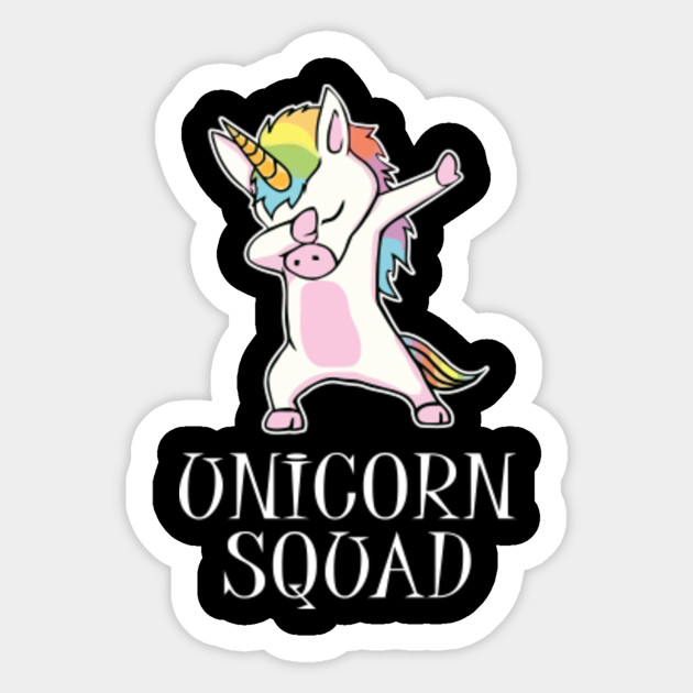 funny dabing unicorn squad gift dabing unicorn squad sticker