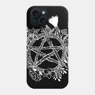 Pentacle Pentagram Wreath Wicca Witch Pagan Goth Phone Case