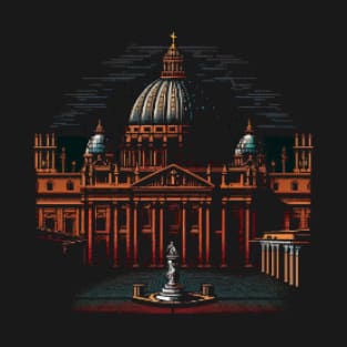 St. Peter's Basilica Pixel Art T-Shirt