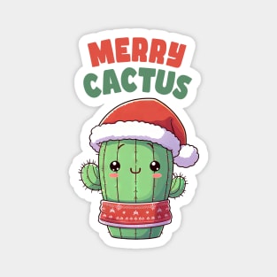 Merry Cactus Christmas Cactus Magnet