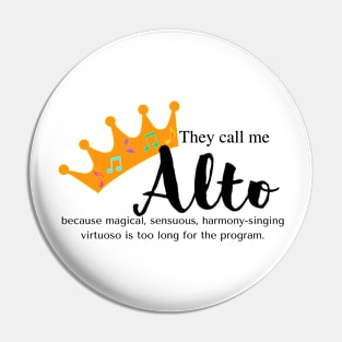 Choral Alto Pride Pin