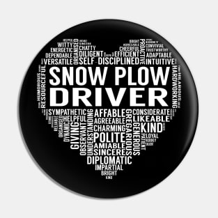 Snow Plow Driver Heart Pin